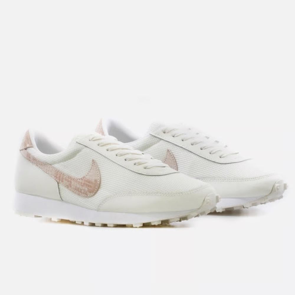 Nike Women's Cream and Pink Sneakers